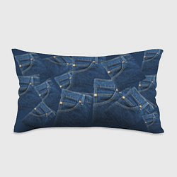 Подушка-антистресс Джинсовка jeans, цвет: 3D-принт