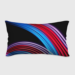 Подушка-антистресс Красные и голубые абстрактные линии, цвет: 3D-принт