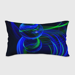 Подушка-антистресс Неоновые лучи и шар во тьме, цвет: 3D-принт