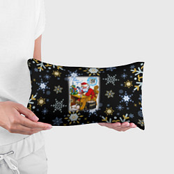 Подушка-антистресс Новый год дед мороз отвечает на письма, цвет: 3D-принт — фото 2
