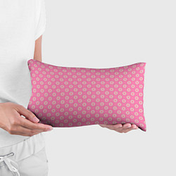 Подушка-антистресс Белые цветочки на розовом фоне, цвет: 3D-принт — фото 2