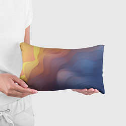 Подушка-антистресс Оранжево-фиолетовый абстрактный дым, цвет: 3D-принт — фото 2