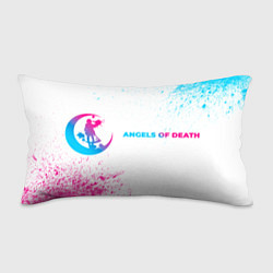 Подушка-антистресс Angels of Death neon gradient style: надпись и сим, цвет: 3D-принт