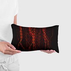 Подушка-антистресс Соты на красном фоне, цвет: 3D-принт — фото 2