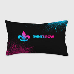 Подушка-антистресс Saints Row - neon gradient: надпись и символ, цвет: 3D-принт