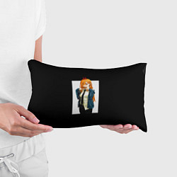 Подушка-антистресс Человек-бензопила Пауэр в белом прямоугольнике, цвет: 3D-принт — фото 2