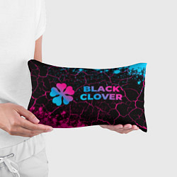 Подушка-антистресс Black Clover - neon gradient: надпись и символ, цвет: 3D-принт — фото 2
