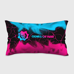 Подушка-антистресс Gears of War - neon gradient: надпись и символ, цвет: 3D-принт