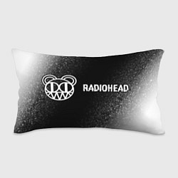 Подушка-антистресс Radiohead glitch на темном фоне: надпись и символ, цвет: 3D-принт