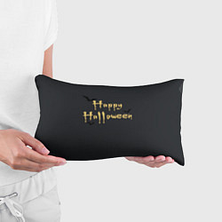 Подушка-антистресс Happy Halloween надпись с летучими мышами, цвет: 3D-принт — фото 2