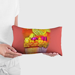 Подушка-антистресс Спелые фрукты и овощи в плетеной корзине, цвет: 3D-принт — фото 2