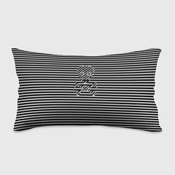 Подушка-антистресс Полосатый черно-белый фон с черепом, цвет: 3D-принт