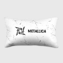 Подушка-антистресс Metallica glitch на светлом фоне: надпись и символ, цвет: 3D-принт