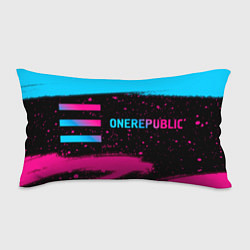 Подушка-антистресс OneRepublic - neon gradient: надпись и символ, цвет: 3D-принт