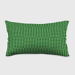 Подушка-антистресс Чёрно-зелёная оптическая иллюзия, цвет: 3D-принт