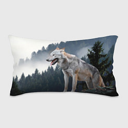 Подушка-антистресс Волк на фоне леса, цвет: 3D-принт