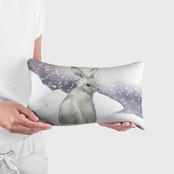Подушка-антистресс Милый кролик на снегу, цвет: 3D-принт — фото 2