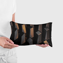 Подушка-антистресс Абстрактные тёмные геометрические блоки, цвет: 3D-принт — фото 2