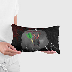 Подушка-антистресс Черный кролик разводит хрен, цвет: 3D-принт — фото 2