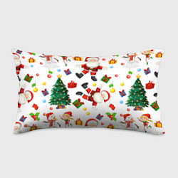 Подушка-антистресс Танцы с Сантой возле ёлки, цвет: 3D-принт