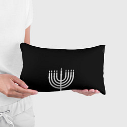 Подушка-антистресс Белая менора для праздника огней, цвет: 3D-принт — фото 2