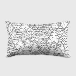 Подушка-антистресс Раскраска ежи в еловом лесу, цвет: 3D-принт