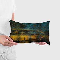 Подушка-антистресс Синие и жёлтые огни и царапины, цвет: 3D-принт — фото 2
