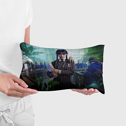 Подушка-антистресс Уэнсдэй с книгой и вещь, цвет: 3D-принт — фото 2
