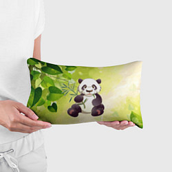 Подушка-антистресс Панда на фоне листьев, цвет: 3D-принт — фото 2