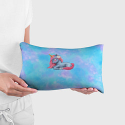 Подушка-антистресс Синий единорог с розовой гривой, цвет: 3D-принт — фото 2