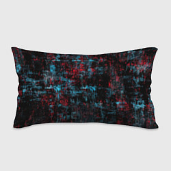 Подушка-антистресс Абстракт красного, голубого и чёного, цвет: 3D-принт