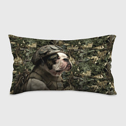 Подушка-антистресс Бульдог солдат, цвет: 3D-принт