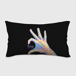 Подушка-антистресс Сердечко правой рукой - неоновый рентген, цвет: 3D-принт