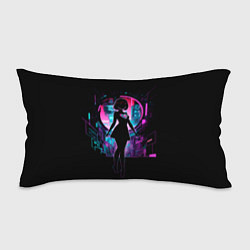 Подушка-антистресс Silhouette of a cute anime girl, цвет: 3D-принт