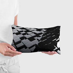 Подушка-антистресс Карбоновые грани черные, цвет: 3D-принт — фото 2