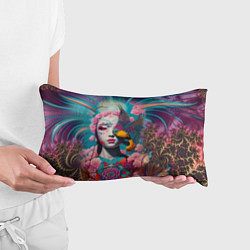 Подушка-антистресс Japanese girl with a bird - irezumi, цвет: 3D-принт — фото 2