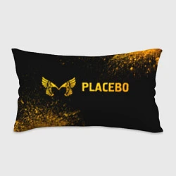 Подушка-антистресс Placebo - gold gradient: надпись и символ, цвет: 3D-принт