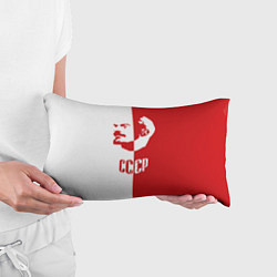 Подушка-антистресс Красно белый Ленин, цвет: 3D-принт — фото 2