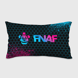 Подушка-антистресс FNAF - neon gradient: надпись и символ, цвет: 3D-принт