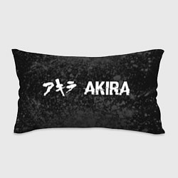Подушка-антистресс Akira glitch на темном фоне: надпись и символ, цвет: 3D-принт