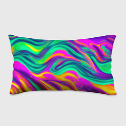 Подушка-антистресс Градиентные цветные волны, цвет: 3D-принт