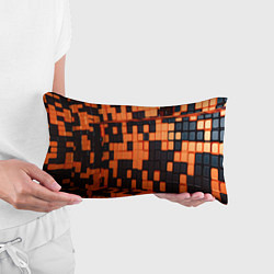 Подушка-антистресс Чёрные и оранжевые кубики, цвет: 3D-принт — фото 2