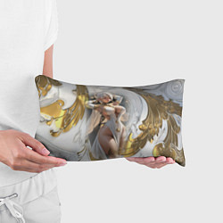Подушка-антистресс Девушка с аппетитными формами в золотом, цвет: 3D-принт — фото 2