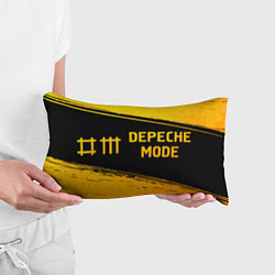 Подушка-антистресс Depeche Mode - gold gradient: надпись и символ, цвет: 3D-принт — фото 2