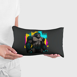 Подушка-антистресс Киберпанк-горилла, цвет: 3D-принт — фото 2