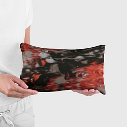 Подушка-антистресс Чёрные и красные волны, цвет: 3D-принт — фото 2