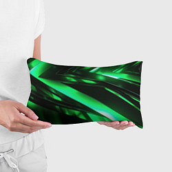 Подушка-антистресс Зеленая неоновая абстракция, цвет: 3D-принт — фото 2