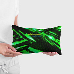 Подушка-антистресс Cyberpunk 2077 phantom liberty neon green, цвет: 3D-принт — фото 2