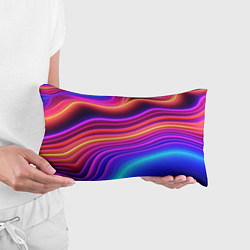 Подушка-антистресс Яркие неоновые волны, цвет: 3D-принт — фото 2