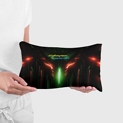 Подушка-антистресс Киберпанк 2077 призрачная свобода зеленое свечение, цвет: 3D-принт — фото 2